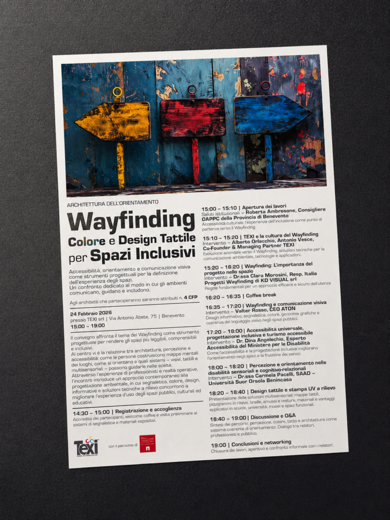 Progettare l’orientamento: l’open house TEXI dedicato al Wayfinding e all’accessibilità