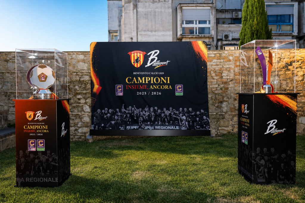 TEXI Digital Printing Factory firma l’allestimento celebrativo del Benevento Calcio